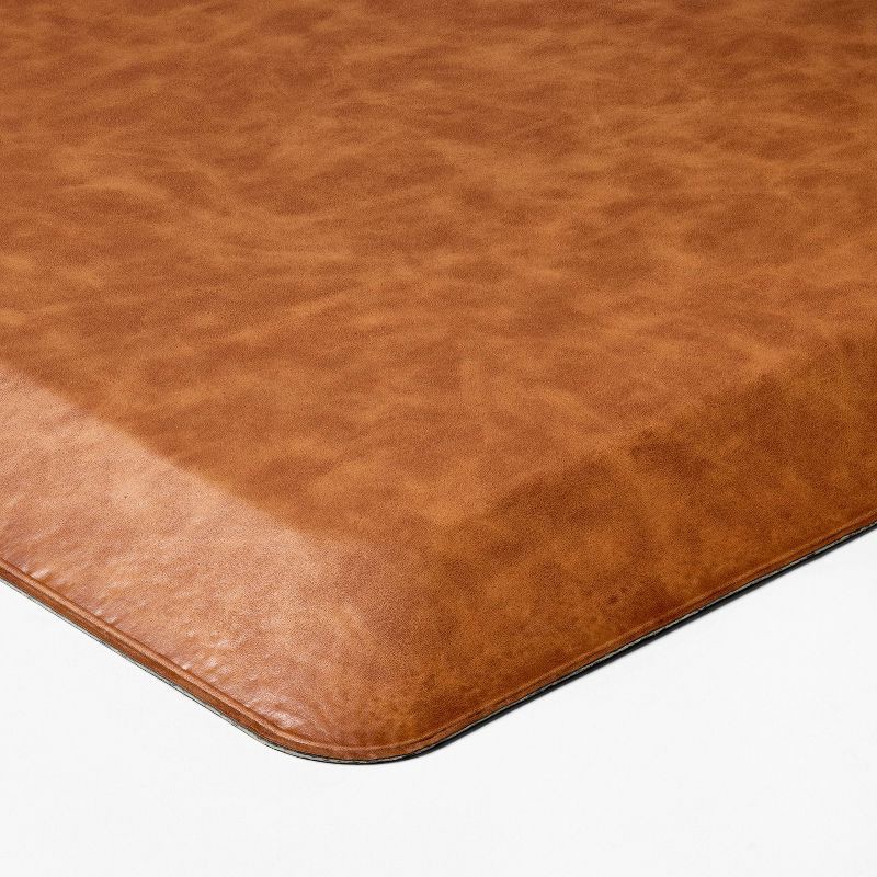 slide 3 of 5, Faux Leather Comfort Mat Brown - Figmint™, 1 ct