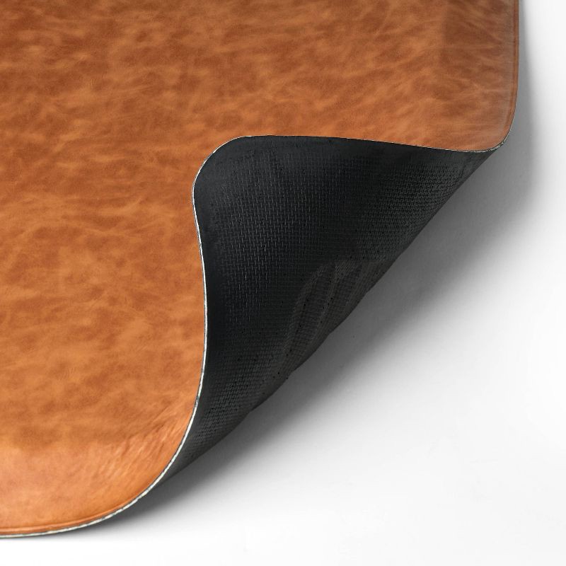 slide 4 of 5, Faux Leather Comfort Mat Brown - Figmint™, 1 ct