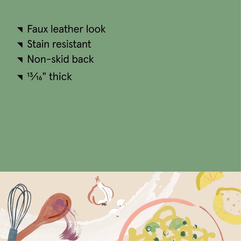 slide 5 of 5, Faux Leather Comfort Mat Brown - Figmint™, 1 ct