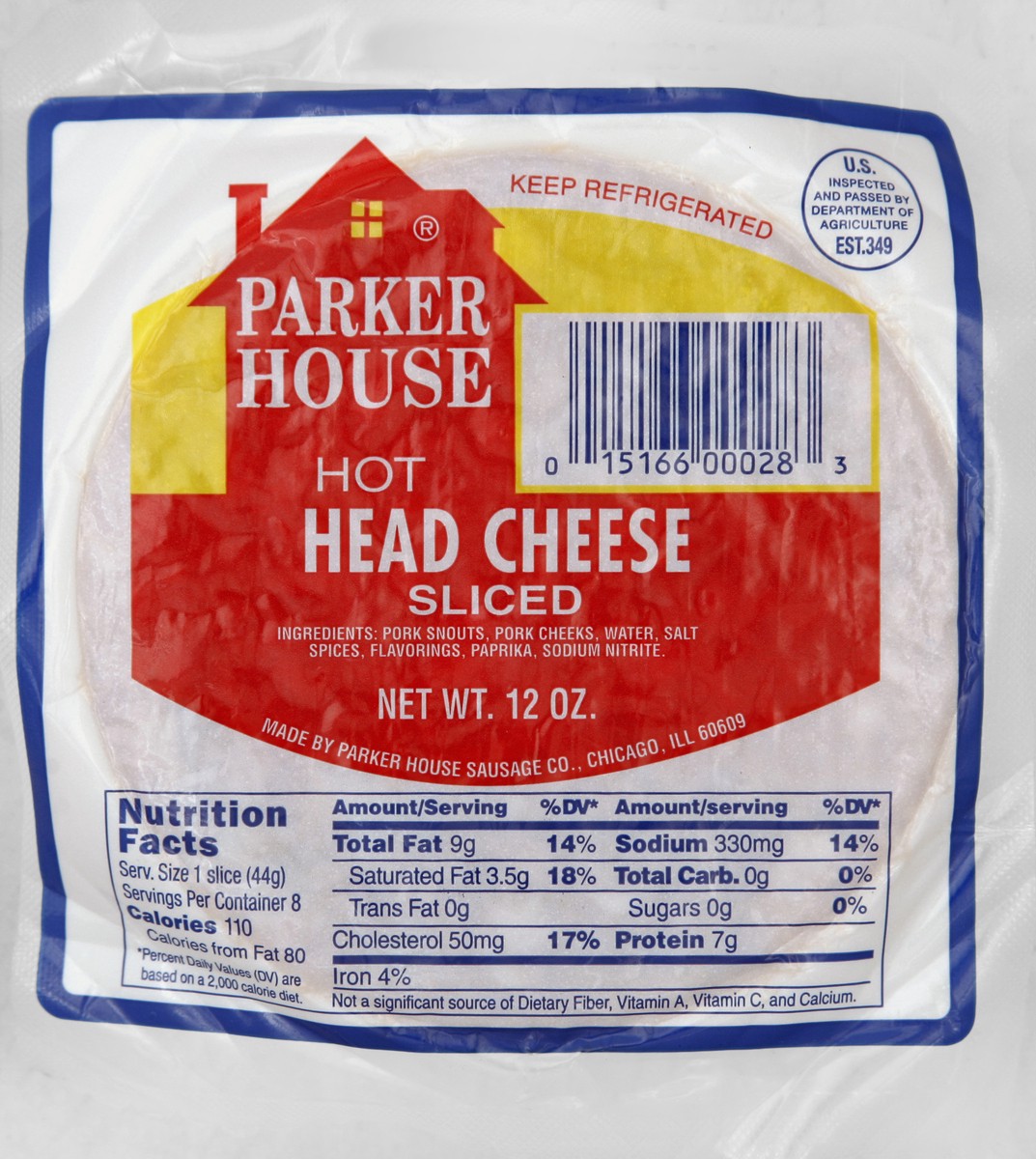 slide 5 of 5, Parker House Sliced Hot Head Cheese, 12 oz
