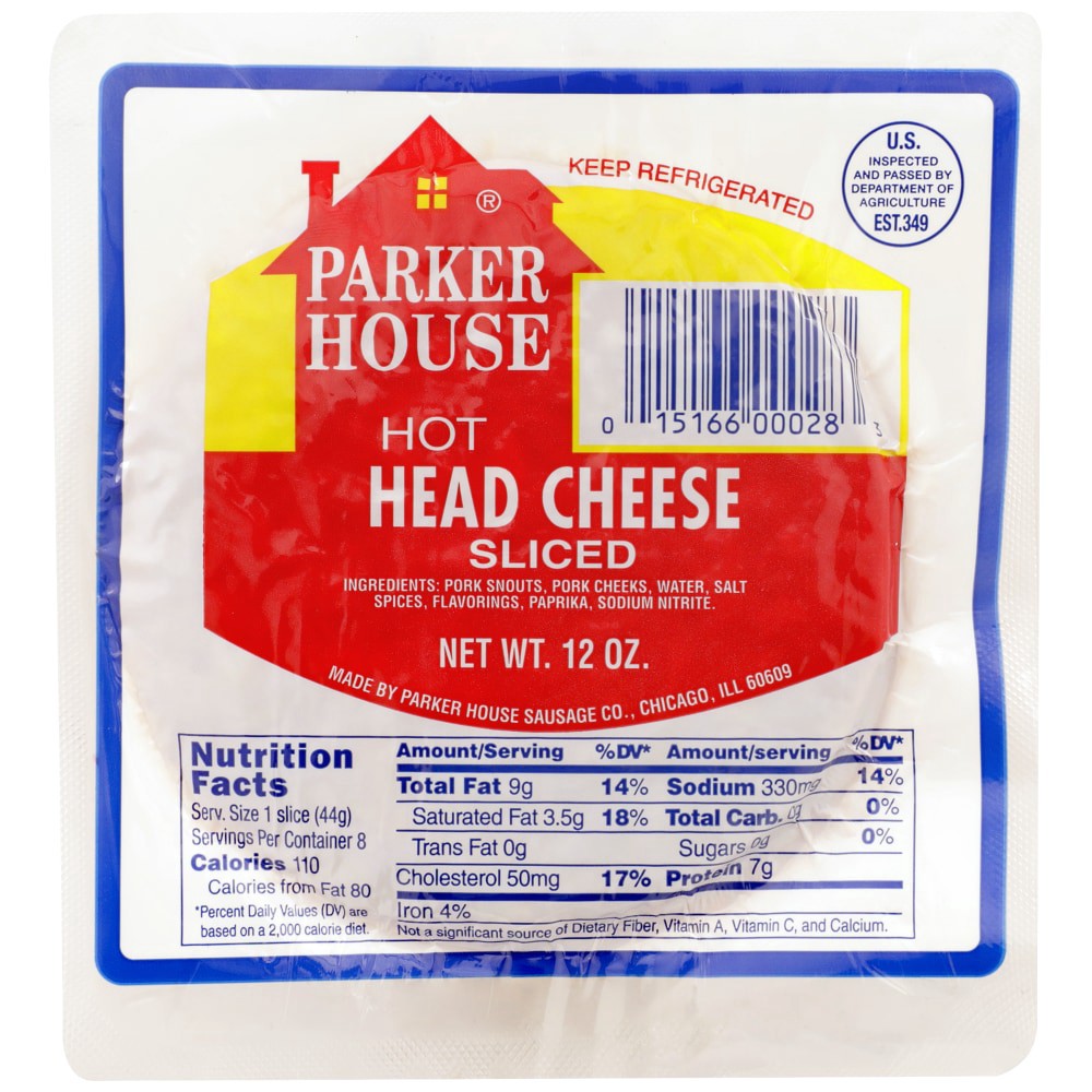 slide 1 of 5, Parker House Sliced Hot Head Cheese, 12 oz