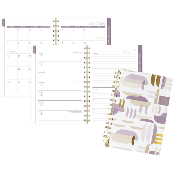 slide 2 of 7, 2024-2025 Cambridge Eclipse Weekly/Monthly Academic Planner, 5-1/2"" X 8-1/2"", Purple, July 2024 To June 2025, 1711-200A, 1 ct