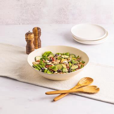 slide 1 of 1, Hy-Vee Seasons 13 In. Serving Bowl In Linen, 1 ct