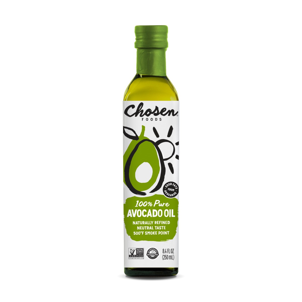 slide 1 of 13, Chosen Foods 100% Pure Avocado Oil, 8.44 fl oz