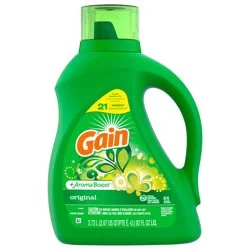 Gain + Aroma Boost Liquid Laundry Detergent, Original, 64 Loads, 92 fl oz, HE Compatible