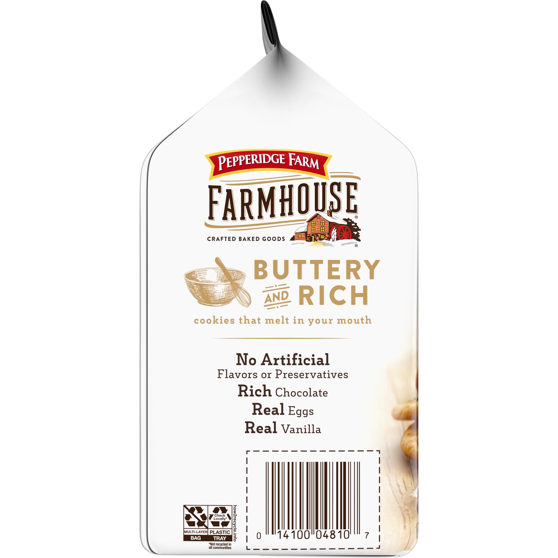 slide 3 of 9, Pepperidge Farm Farmhouse Thin and Crispy Milk Chocolate Chip Cookies, 6.9 OZ Bag (14 Cookies), 6.9 oz