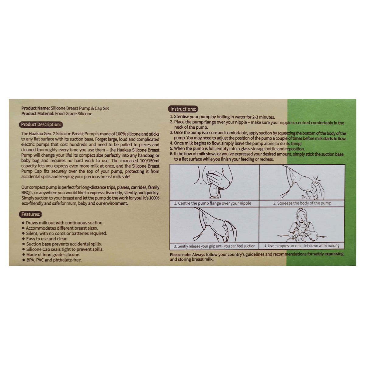 slide 2 of 2, Haakaa (Generation 2) Silicone Breast Pump with Cap, 5 oz