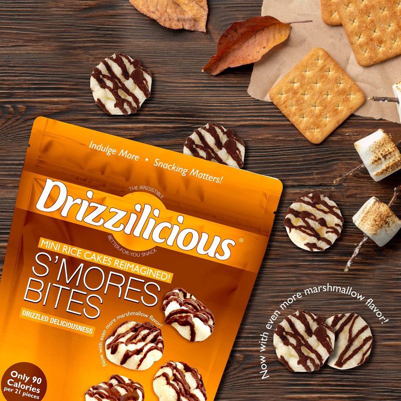 slide 3 of 4, Drizzilicious S'mores Drizzled Mini Rice Cake - 4oz, 4 oz