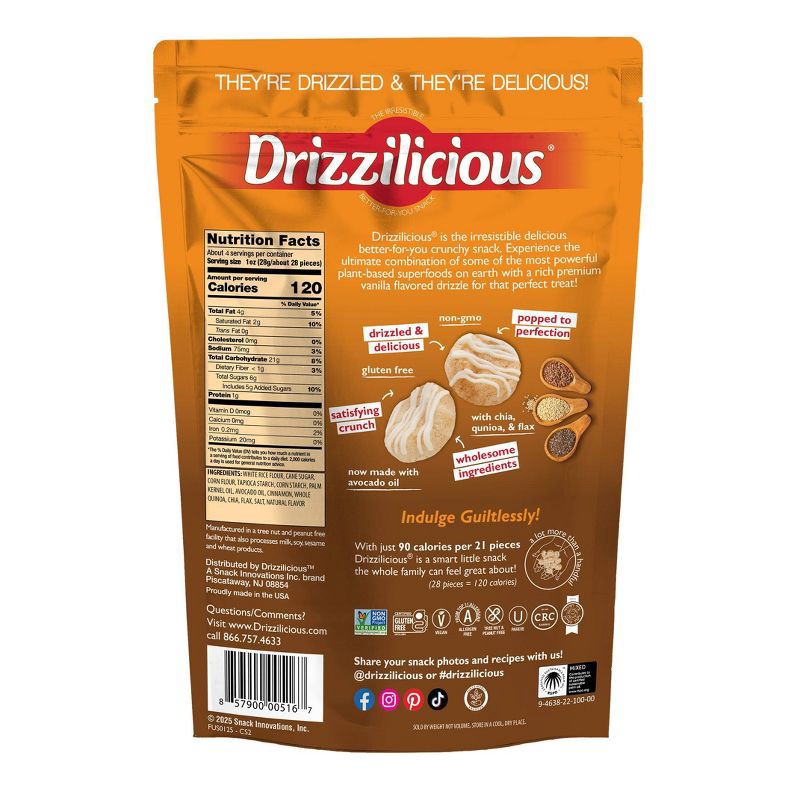 slide 2 of 4, Drizzilicious Cinnamon Drizzled Mini Rice Cake - 4oz, 4 oz