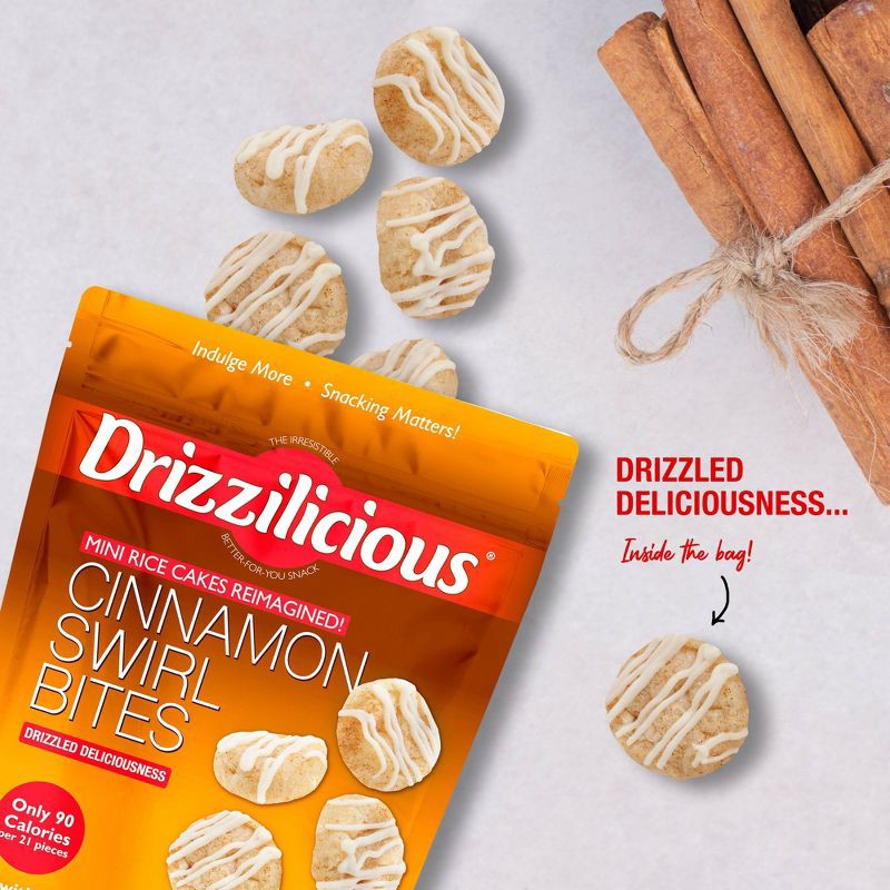 slide 3 of 4, Drizzilicious Cinnamon Drizzled Mini Rice Cake - 4oz, 4 oz