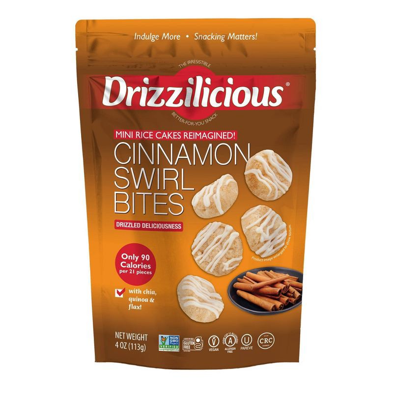 slide 1 of 4, Drizzilicious Cinnamon Drizzled Mini Rice Cake - 4oz, 4 oz