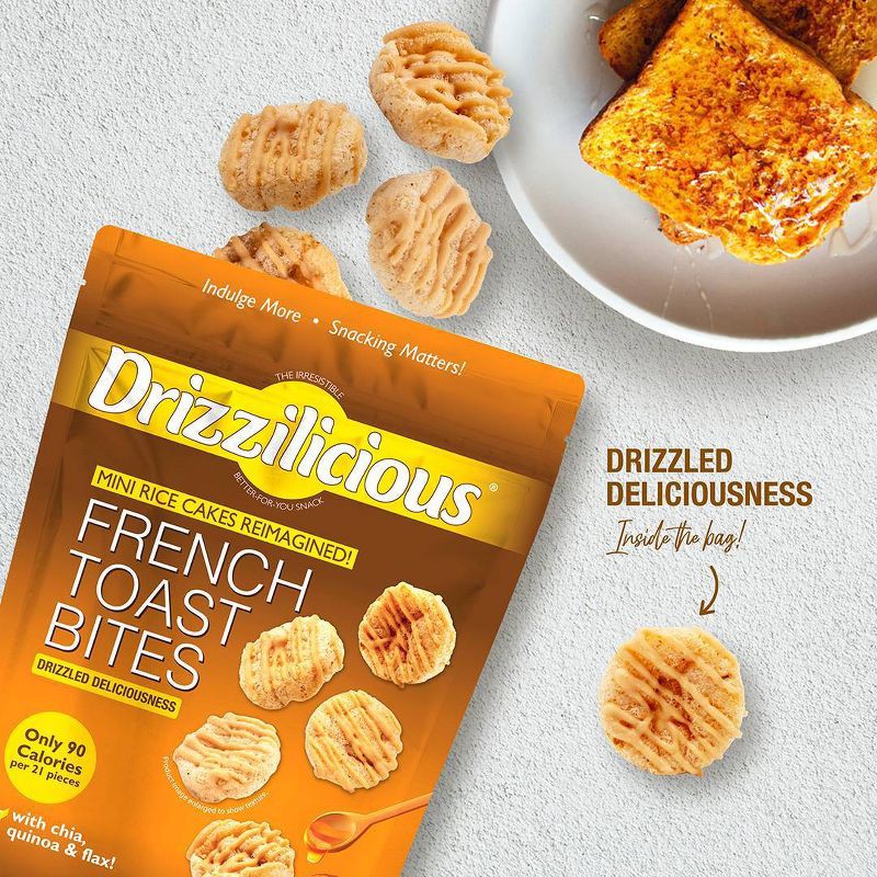 slide 3 of 4, Drizzilicious French Toast Drizzled Mini Rice Cake - 4oz, 4 oz