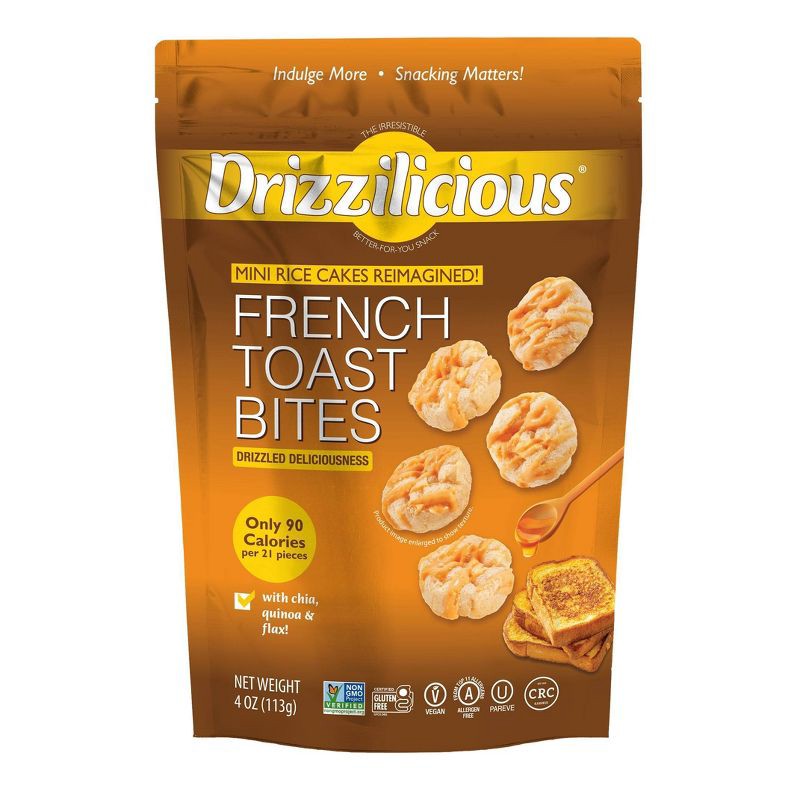 slide 1 of 4, Drizzilicious French Toast Drizzled Mini Rice Cake - 4oz, 4 oz