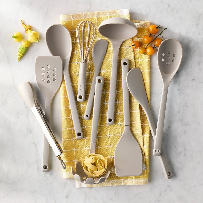 slide 2 of 6, 10pc Nylon Kitchen Utensil Set Gray - Figmint™, 10 ct