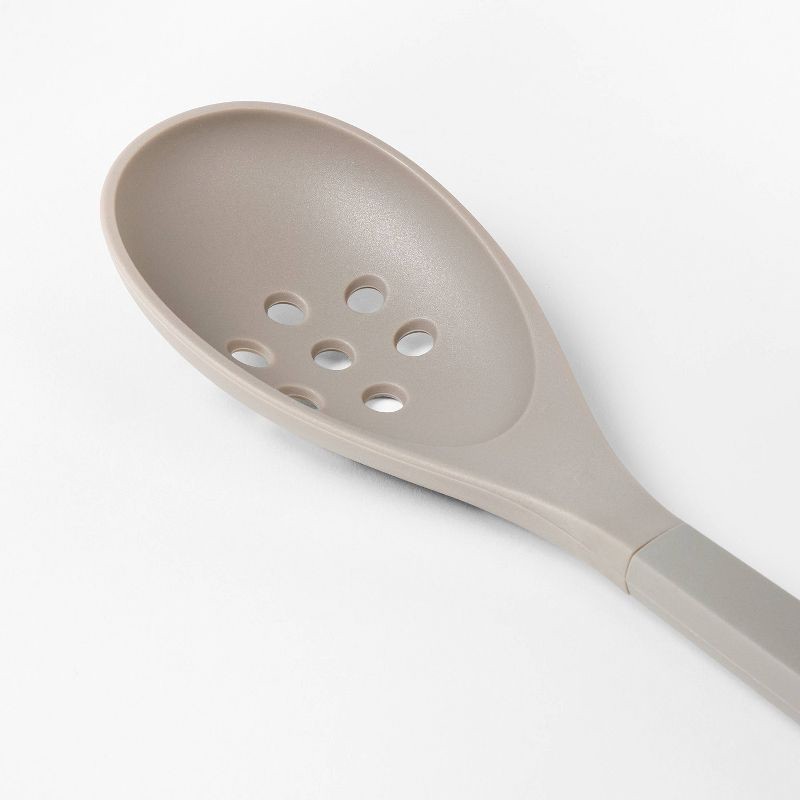 slide 3 of 4, Soft Grip Nylon Slotted Spoon Slate Gray - Figmint™, 1 ct