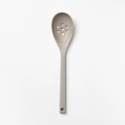 Soft Grip Nylon Slotted Spoon Slate Gray - Figmint™