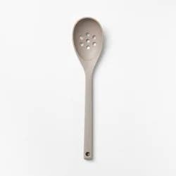 Soft Grip Nylon Slotted Spoon Slate Gray - Figmint™