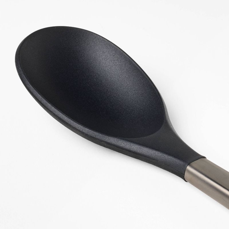 slide 3 of 4, Silicone/Stainless Steel Spoon Matte Black - Figmint™, 1 ct
