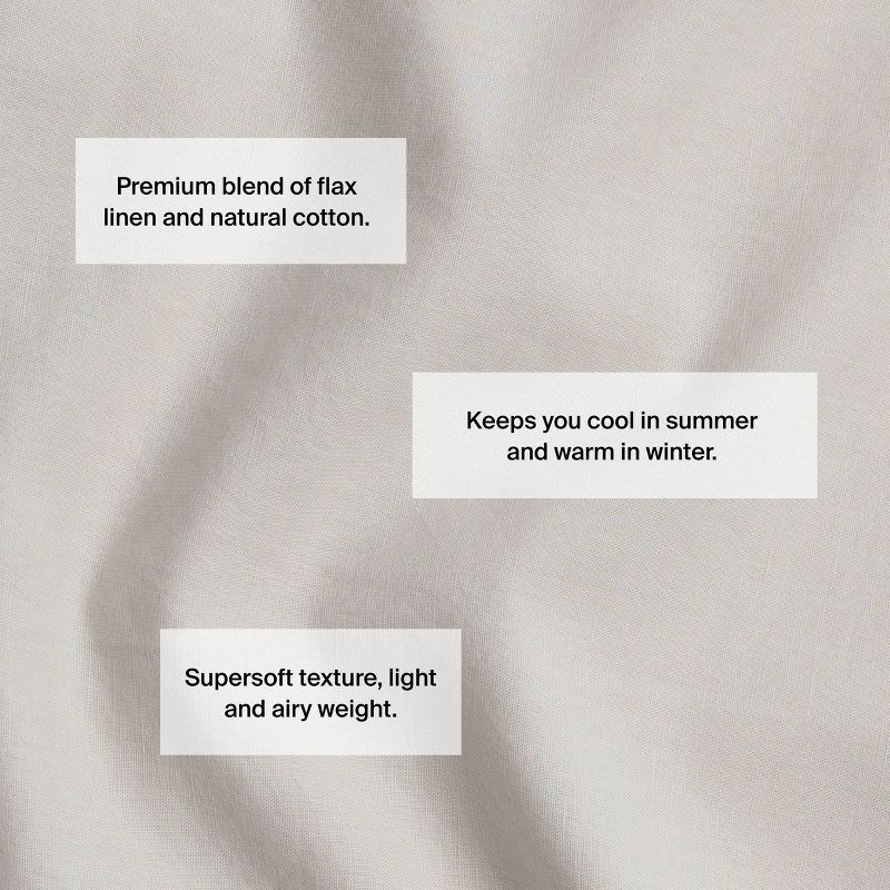 slide 5 of 5, King Relaxed Linen Sheet Set Parchment - Parachute for Target, 1 ct