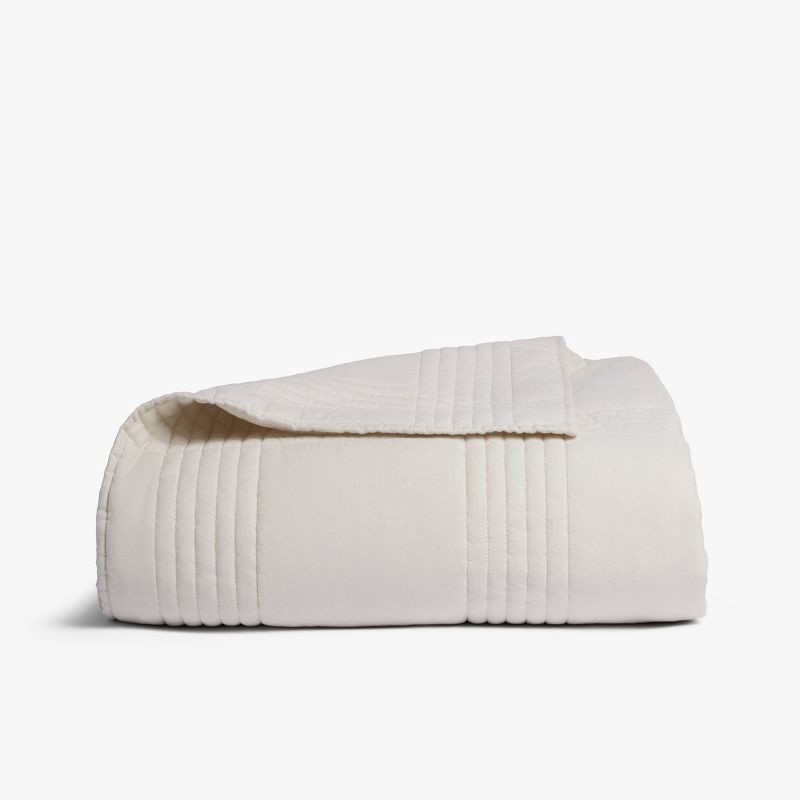 slide 1 of 6, Full/Queen Relaxed Linen Quilt Parchment - Parachute for Target, 1 ct