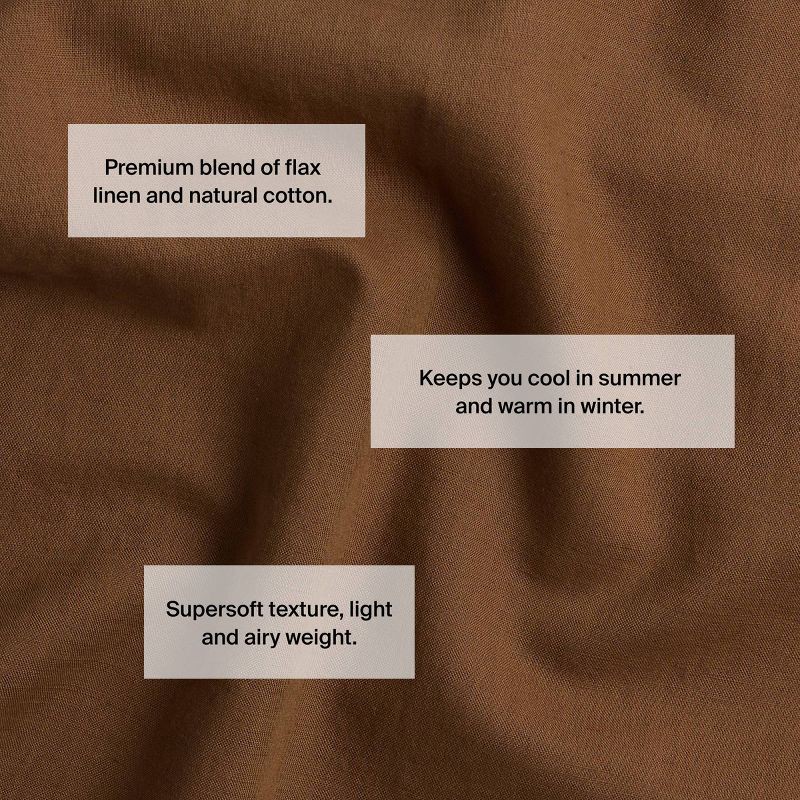 slide 5 of 6, Queen Relaxed Linen Sheet Set Pecan - Parachute for Target, 1 ct