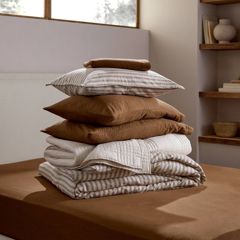 slide 6 of 6, Queen Relaxed Linen Sheet Set Pecan - Parachute for Target, 1 ct
