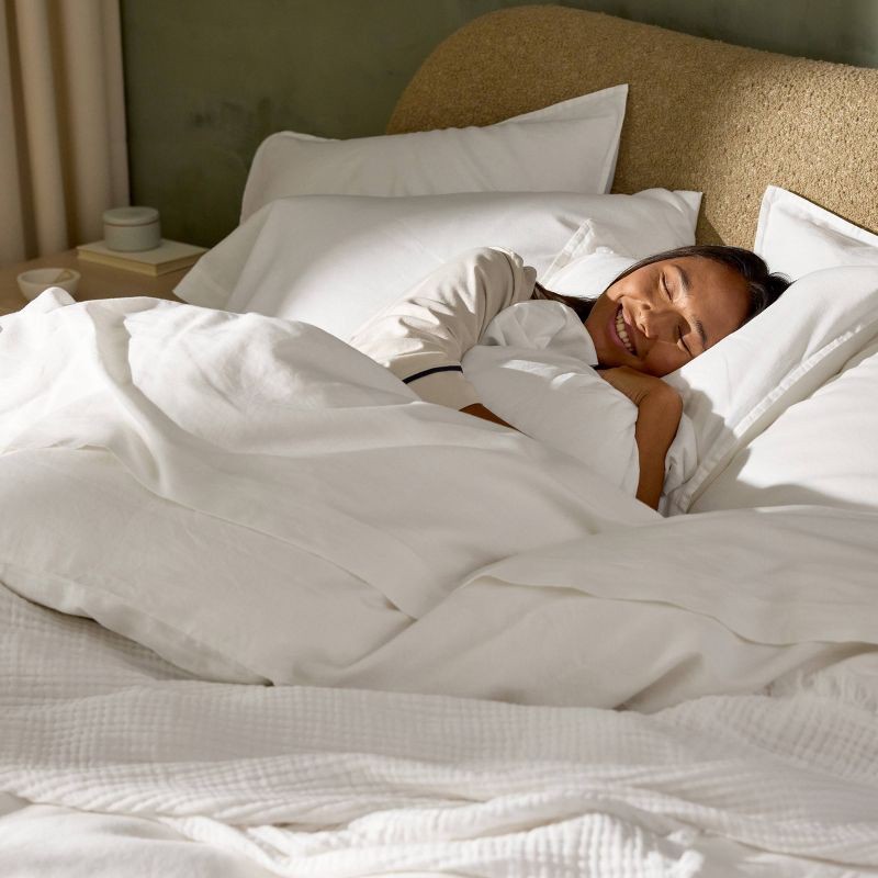 slide 3 of 5, Queen Relaxed Linen Sheet Set White - Parachute for Target, 1 ct