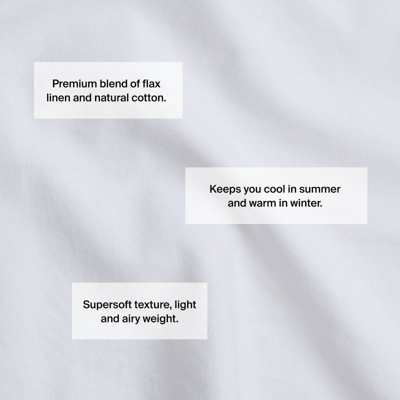 slide 5 of 5, Queen Relaxed Linen Sheet Set White - Parachute for Target, 1 ct