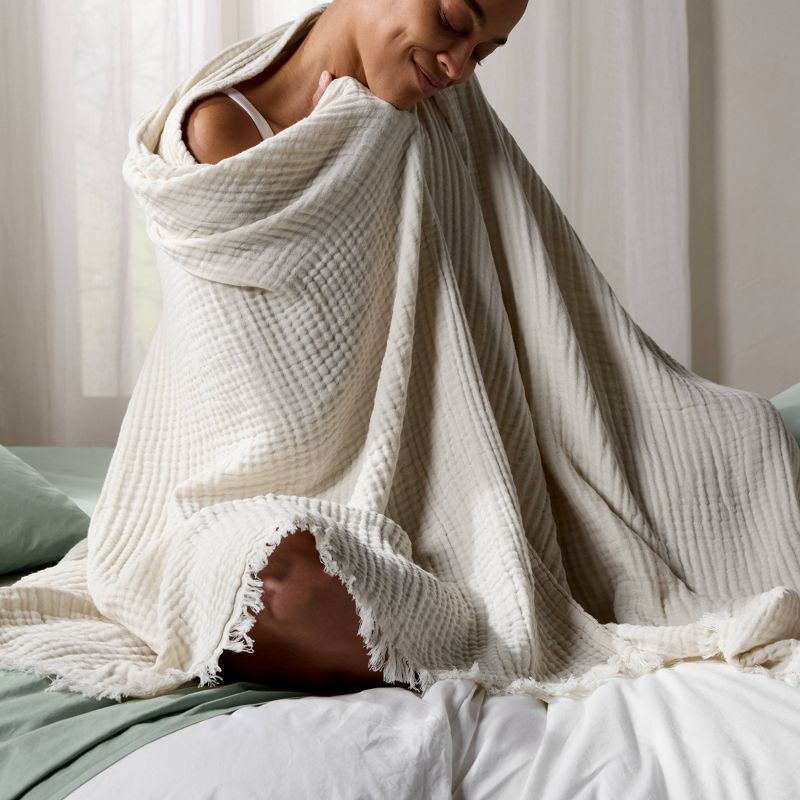 slide 4 of 5, Cotton Napping Throw Parchment - Parachute for Target, 1 ct