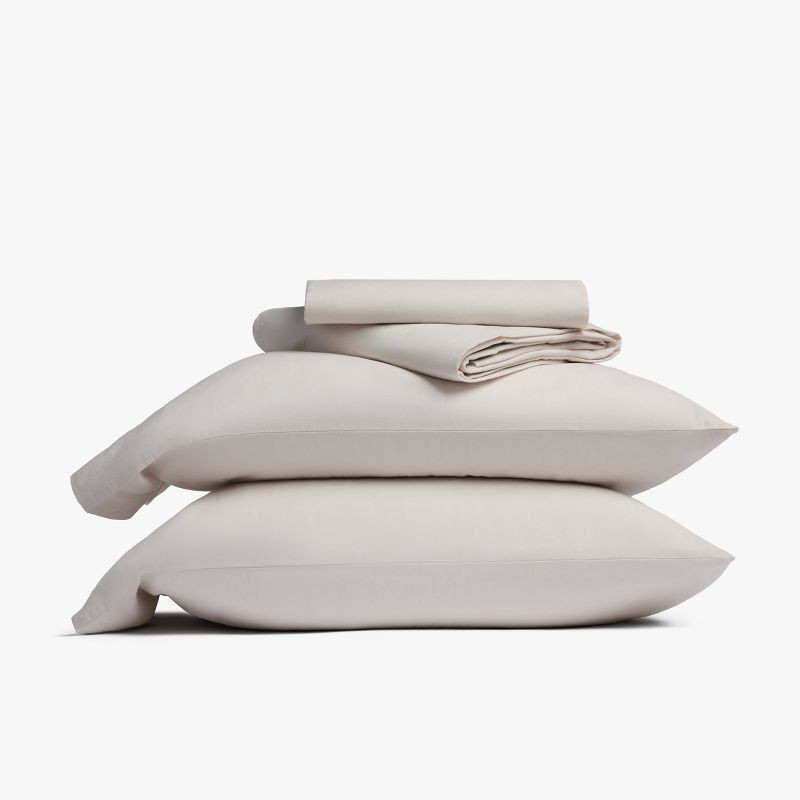 slide 1 of 5, Queen Relaxed Linen Sheet Set Parchment - Parachute for Target, 1 ct