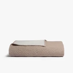 Palm Jacquard Bed Blanket Queen/King Pecan - Parachute for Target