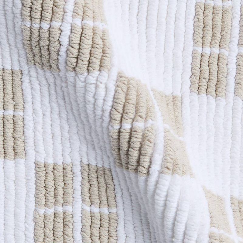 slide 2 of 4, 1'6"x2'6" Cotton Tile Tub Mat Parchment - Parachute for Target, 1 ct