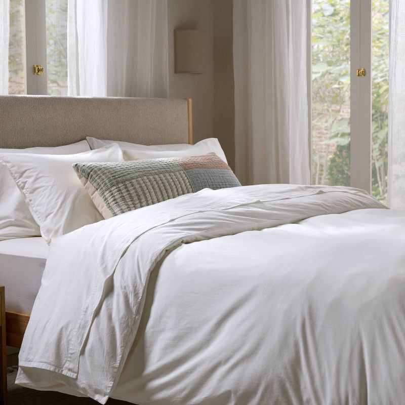 slide 3 of 6, Queen Casual Organic Cotton Sheet Set White - Parachute for Target, 1 ct