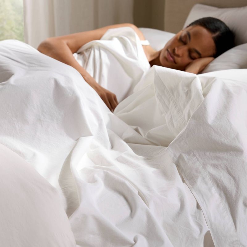 slide 4 of 6, Queen Casual Organic Cotton Sheet Set White - Parachute for Target, 1 ct