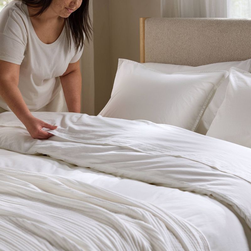 slide 6 of 6, Queen Casual Organic Cotton Sheet Set White - Parachute for Target, 1 ct