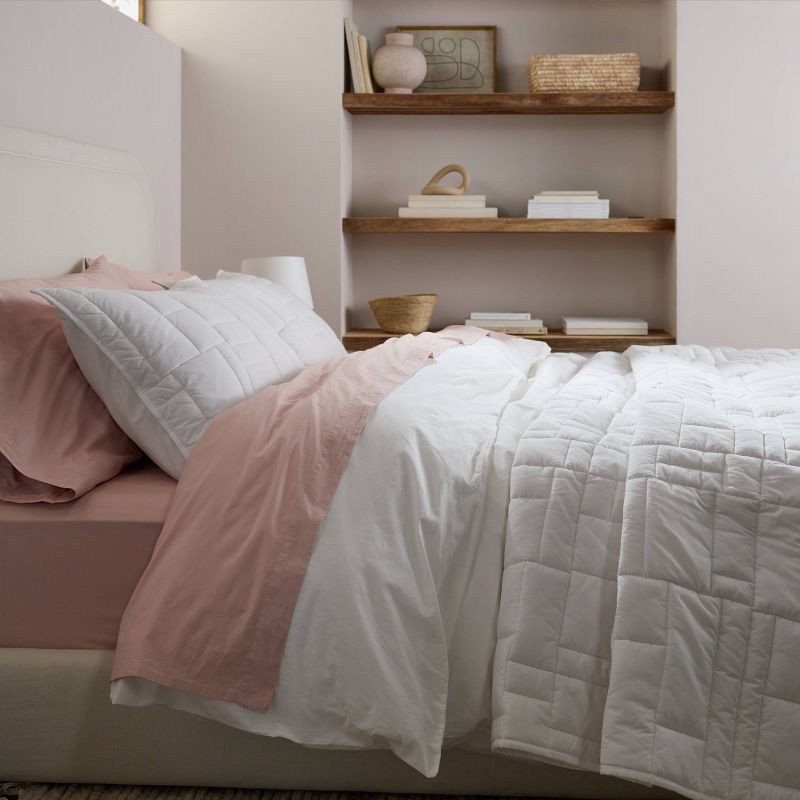 slide 4 of 5, King/California King Cozy Block Quilt White - Parachute for Target, 1 ct