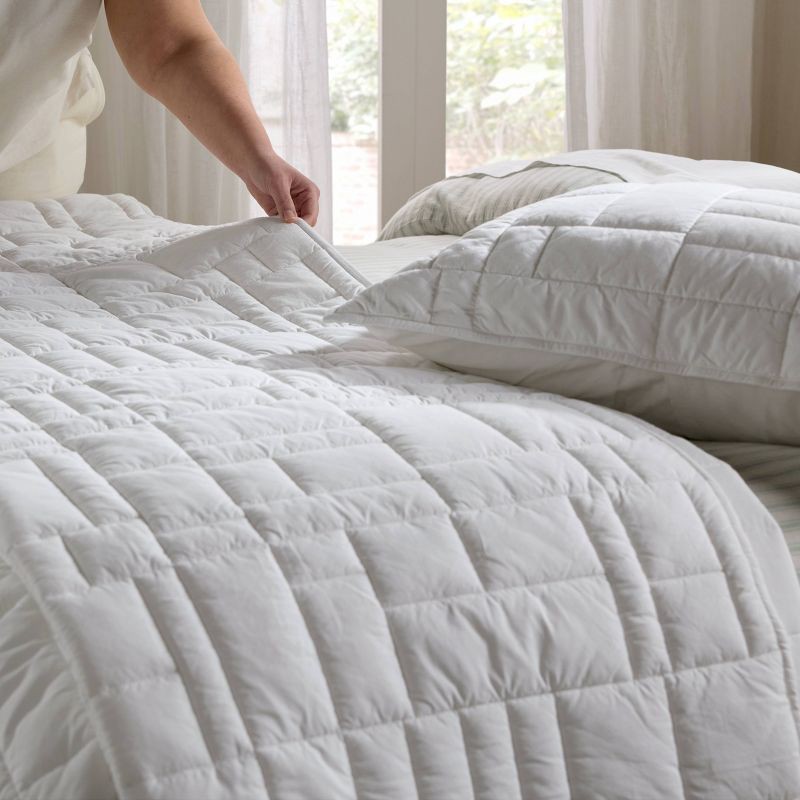 slide 5 of 5, King/California King Cozy Block Quilt White - Parachute for Target, 1 ct