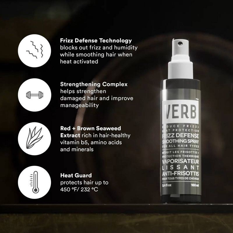 slide 2 of 7, VERB Frizz Defense Smoothing Spray - 5.4 fl oz - Ulta Beauty, 5.4 fl oz