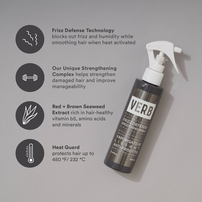 slide 5 of 11, VERB Frizz Defense Smoothing Spray - 5.4 fl oz - Ulta Beauty, 5.4 fl oz