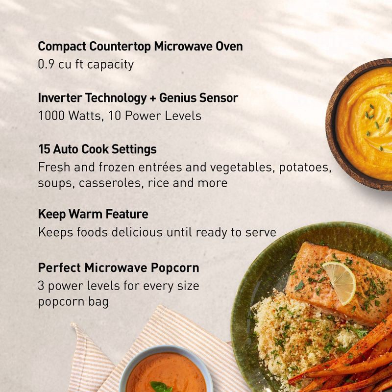 slide 3 of 13, Panasonic 0.9 cu ft Premium Inverter Microwave, 1 ct