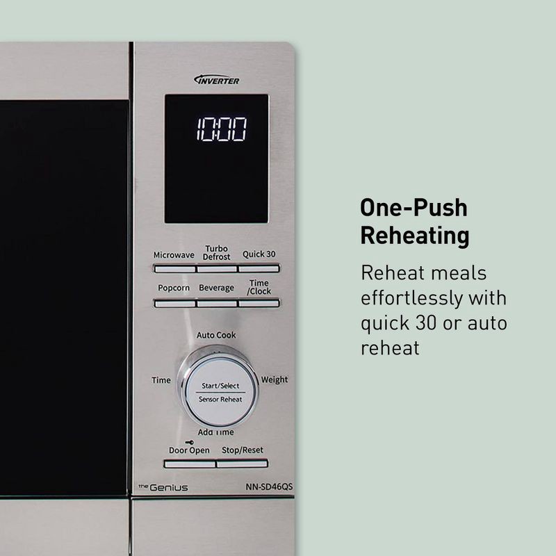 slide 11 of 13, Panasonic 0.9 cu ft Premium Inverter Microwave, 1 ct