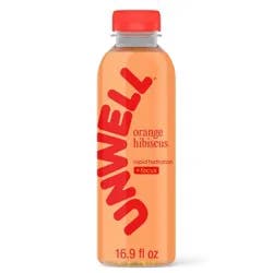 Unwell Orange Hibiscus Hydration Electrolyte Drink for Rapid Hydration + Focus - 16.9 fl oz Bottle