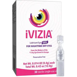 iVIZIA Eye Gel for Nighttime Dry Eyes - Preservative-Free - 0.42oz/30 single-use vials
