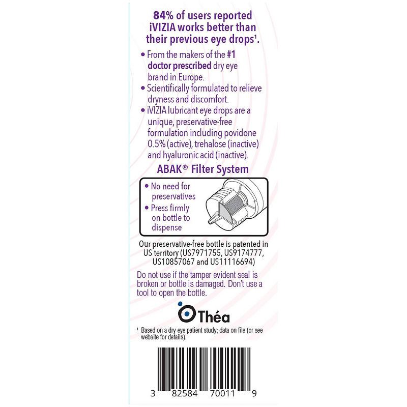 slide 2 of 5, iVIZIA Sterile Lubricant Eye Drops for Dry Eyes - 0.33 fl oz, 0.33 fl oz