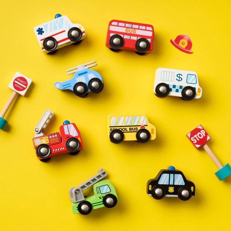 slide 2 of 4, Emergency Car Set - Gigglescape™, 1 ct