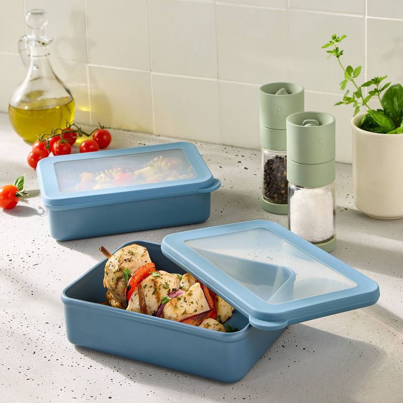 slide 2 of 4, 5" Glass Salt and Pepper Grinder Set Sage Green - Figmint™, 1 ct