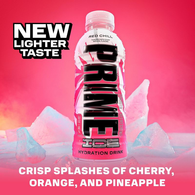 slide 3 of 10, Prime Hydration Prime Ice Hydration Red Chill Sports Drink - 16.9 fl oz Bottle, 16.9 fl oz