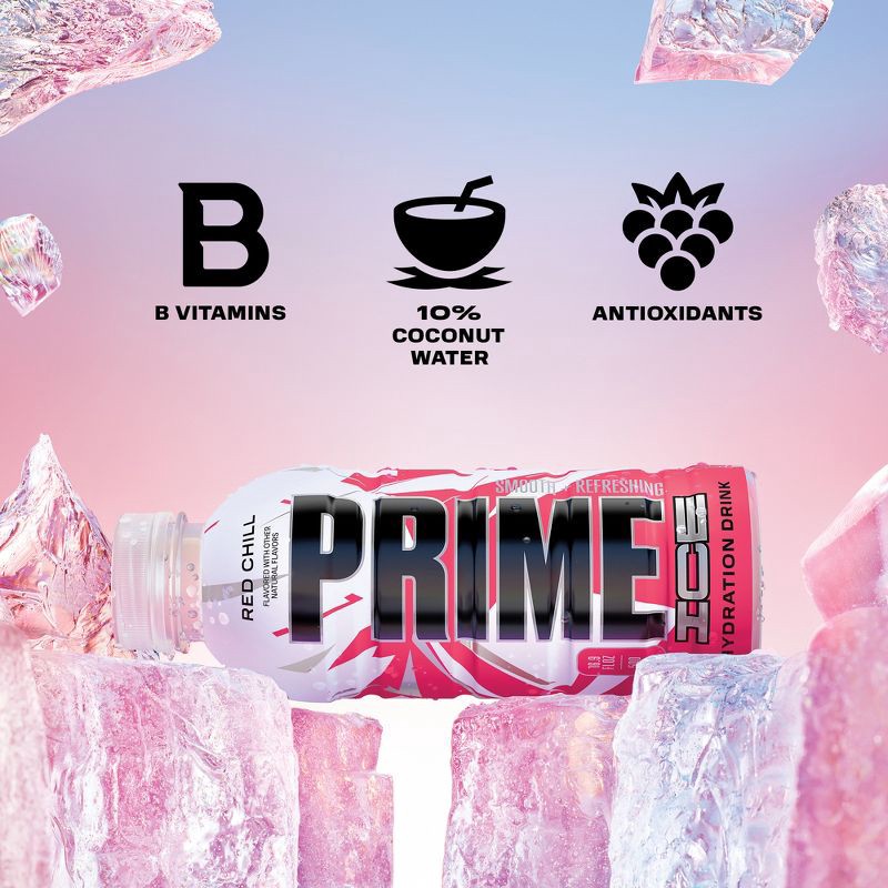 slide 4 of 10, Prime Hydration Prime Ice Hydration Red Chill Sports Drink - 16.9 fl oz Bottle, 16.9 fl oz