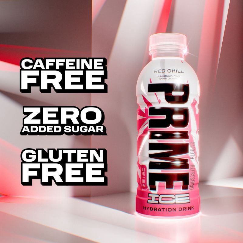 slide 5 of 10, Prime Hydration Prime Ice Hydration Red Chill Sports Drink - 16.9 fl oz Bottle, 16.9 fl oz