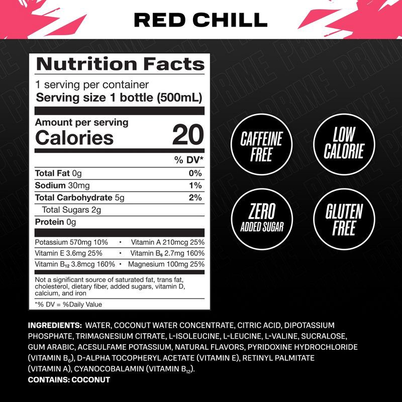 slide 10 of 10, Prime Hydration Prime Ice Hydration Red Chill Sports Drink - 16.9 fl oz Bottle, 16.9 fl oz